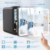 6L Mirror Door Refrigerator - Black