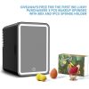 6L Mirror Door Refrigerator - Black